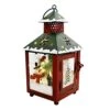 Metal Lantern Christmas Decorations With LED Light Indoor Outdoor Decorative Hanging Lanterns Santa Decor Hand Painted Rustic Metal Glass Small Christmas Lanterns Table Decor Xmas Holiday Party Decor -National Tree Company Sale Shop 41yT9LyWLKL