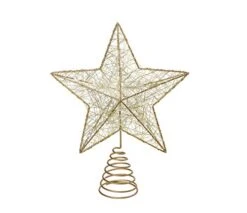 Cabilock 10 Inches Christmas Tree Topper Christmas Tree LED Star Topper Xmas Tree Topper Star Creative Xmas Gift For Christmas Tree Decor(not Included)