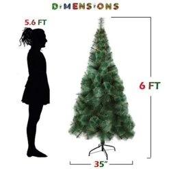 LUCKYERMORE 6ft Christmas Tree With 212 Gold Flocked Tips, Small Flock Xmas Tree With Christmas Tree Topper And Decorations 16 LUCKYERMORE 6ft Christmas Tree With 212 Gold Flocked Tips, Small Flock Xmas Tree With Christmas Tree Topper And Decorations -National Tree Company Sale Shop 41z8g7G9TmL