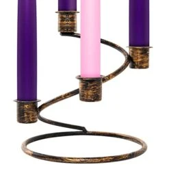 Rocinha Advent Candle Holder, Rustic Advent Wreath Candle Holder With Spiral Structure - Christmas Advent Wreath Ring Advent Centerpiece Decorations For Home Church