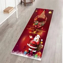 Merry Christmas Welcome Doormats 40x120CM, Christmas Party Decor, Merry Christmas Rugs Indoor Party Decor Gifts, Indoor Home Carpets Decor, For Bedroom, Kitchen, Bed, Car Seat (A) -National Tree Company Sale Shop 51 SVRhdLgL. AC