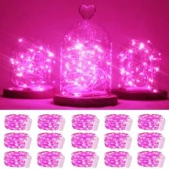 15 Packs 20 Led Purple Fairy Lights Battery Operated 6.6ft Silver String Lights Waterproof Firefly Starry Light For DIY Table Centerpieces Wedding Halloween Christmas Party Decor -National Tree Company Sale Shop 51 UqAWKKGL. AC