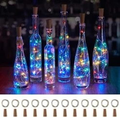 Wine Bottle Lights With Cork, 10 Pack 20 LED Waterproof Battery Operated Cork Lights, Silver Wire Mini Fairy Lights For Liquor Bottles DIY Party Bar Christmas Holiday Wedding Déco 17 Wine Bottle Lights With Cork, 10 Pack 20 LED Waterproof Battery Operated Cork Lights, Silver Wire Mini Fairy Lights For Liquor Bottles DIY Party Bar Christmas Holiday Wedding Déco -National Tree Company Sale Shop 51 VWjc23HS. AC