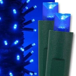 Kringle Traditions Blue LED Christmas Mini String Light Set, 50 Lights, 17 Ft Indoor/Outdoor Blue Christmas Lights Decorations Blue LED Christmas Lights Outdoor Christmas String Lights, 4" Spacing -National Tree Company Sale Shop 510DEf llL. AC 1
