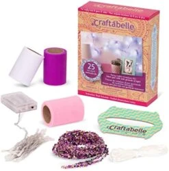 Craftabelle – Fairy Lights Creation Kit – DIY Twinkle Lights For Bedroom – 7pc String Light Set With Accessories – DIY Arts & Crafts For Kids Aged 8 Years + -National Tree Company Sale Shop 510MHNlAKVL. AC