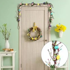 2 Pieces 6 Ft Artificial Easter Egg And Berry Garland Spring Vine Colored Easter Egg Garland For Artificial Easter Egg And Berry Garland With Leaves For Tree Fireplace Arch Home Table Decorations -National Tree Company Sale Shop 510tc8OYCaL