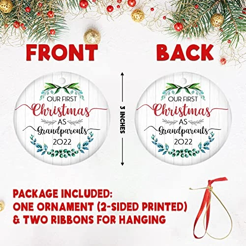 Christmas Tree Decorations Ornaments, Grandma, Nana Gifts For New Grandma, Gifts For First Time Grandma, Grandparent, Pregnancy Announcements Ornaments, Grandparents Ceramic Ornaments 4 Christmas Tree Decorations Ornaments, Grandma, Nana Gifts For New Grandma, Gifts For First Time Grandma, Grandparent, Pregnancy Announcements Ornaments, Grandparents Ceramic Ornaments - Image 2