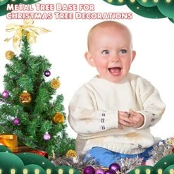 Roowest Christmas Tree Stand Artificial Christmas Tree Base Metal Xmas Tree Folding Replacement Holder Green Tree Base For Christmas Holiday Winter Tree Party Decorations (16 Inch) -National Tree Company Sale Shop 511CWili8NL