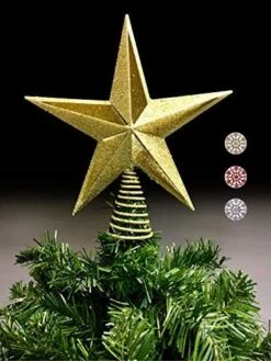 Christmas Traditions 10 Inch Gold Glittered Filigree Christmas Star Tree Topper Star For Large Tree 6 Feet-8 Feet Tall/Home Decor Ornaments -National Tree Company Sale Shop 5124So9saJL. AC