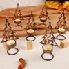 Juegoal Set Of 6 Tea Light Candle Holders, Christmas Decorations Metal Tree And Reindeer Table Candle Holder, Rust-Proof Tabletop Tealight Centerpiece And Display For Holiday Home Mantel Fireplace -National Tree Company Sale Shop 512NrRyLfkL