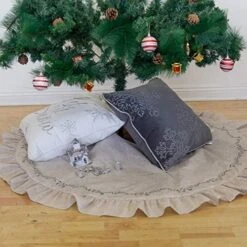 Homey Cozy 56 Inch Large Christmas Tree Skirt, Gray Flange -National Tree Company Sale Shop 512WSp1V1dL. AC