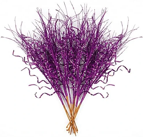 KI Store Glitter Curly Christmas Spray Set Of 12 Black Wispy Willow Christmas Picks For Halloween Christmas Tree Wreath Garland Bouquet Tree Topper Decoration 10 KI Store Glitter Curly Christmas Spray Set Of 12 Black Wispy Willow Christmas Picks For Halloween Christmas Tree Wreath Garland Bouquet Tree Topper Decoration - Image 8