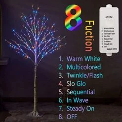 Fudios Lighted Birch Trees 5FT 255 LED Fairy Lights, Lit Artificial Twig Tree With Colorful And Warm White Lights Plug In For Home Christmas Wedding Party Decor Indoor Outdoor -National Tree Company Sale Shop 5134OyktF2L