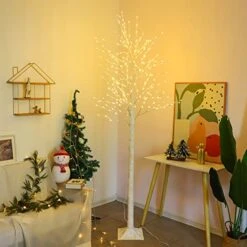 LAMPHOME Lighted Birch Tree, 7 Feet 304 LED Christmas Decorations Lighted Tree For Home, Party, Festival And Outdoor Use, UL Listed, Warm White -National Tree Company Sale Shop 513Z1Q7N6LL