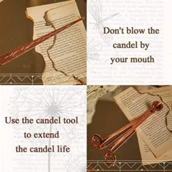 UCINNOVATE 4-in-1 Candle Accessory Set With Storage Tray - Candle Trim, Candle Snuff And Wick Dipper For Candles, Candle Care Set, For Candle Lovers, Thanksgiving, Christmas (Pink Gold) -National Tree Company Sale Shop 513hMgzLQwL