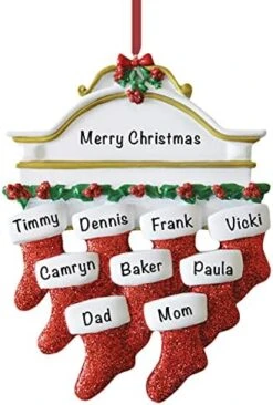 Personalized Christmas Ornaments Family Of 5 – Polyresin Red Stockings Family Ornament – Unique Family Christmas Ornaments 2022 – Gifts For Mom, Dad, Kids, Grandma, Grandpa – Durable Family Décor -National Tree Company Sale Shop 513hZ7a3fL. AC