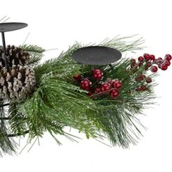 Northlight 32" Iced Mixed Pine Berries And Pine Cones Christmas Pillar Candle Holder -National Tree Company Sale Shop 514L4SViRnL