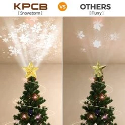 KPCB Christmas Tree Topper Lighted Decoration, Star Tree Topper With Gold Plated Finish, Tree Toppers Christmas Decorations With Snowstorm Projection 11 KPCB Christmas Tree Topper Lighted Decoration, Star Tree Topper With Gold Plated Finish, Tree Toppers Christmas Decorations With Snowstorm Projection -National Tree Company Sale Shop 514Q7JqeK1L