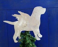 Labrador Retriever Angel Tree Topper, Dog Christmas Tree Topper, Holiday Decoration, Aluminum