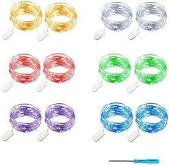 32 Pcs 10ft 30 LED Fairy Lights Battery Operated Waterproof Copper Wire Mini String Lights Firefly Starry Moon Lights For Jars DIY Gifts Wedding Party Bedroom Patio Decorations Christmas(Warm White) -National Tree Company Sale Shop 514rDse9aeL. AC