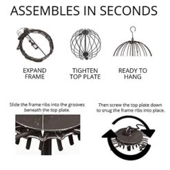 8" LED Fairy Light Ball – Indoor/Outdoor Fairy Lights Decoration With Fairy Mini Lights, Sphere Light Fold Flat Metal Frame (Blue Lights/Blue Frame) 12 8" LED Fairy Light Ball – Indoor/Outdoor Fairy Lights Decoration With Fairy Mini Lights, Sphere Light Fold Flat Metal Frame (Blue Lights/Blue Frame) -National Tree Company Sale Shop 5151BZZDXZL