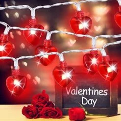 30 LED Valentines Day Garland With Lights 10 Ft Christmas Pinecone String Lights Red Berry Bell Pine Needle Xmas Fairy Decor New Year Holiday Party -National Tree Company Sale Shop 515KQ5v7exL. AC