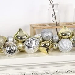 Costyleen 6 Feet Christmas Garland Balls Ornaments Outdoor Indoor Home Party Xmas Tree Decors Decorative Gold Silver -National Tree Company Sale Shop 515OFpPcNyL