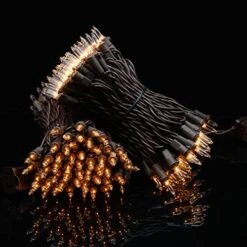 YULETIME Clear Christmas Lights With Brown Wire, 66 Feet 200 Count UL Certified String Lights, Pack Of 2 Sets 33 Ft 100 Count Incandescent Mini Light Set (Clear - Brown Wire) -National Tree Company Sale Shop 515QIZCD5zL