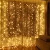 LIIDA 300 Curtain Lights Window Twinkle Lights 9.8 X 9.8ft Icicle String Lights With 8 Modes For Holiday Party Background Wall Wedding Decorations (Warm White) 2 LIIDA 300 Curtain Lights Window Twinkle Lights 9.8 X 9.8ft Icicle String Lights With 8 Modes For Holiday Party Background Wall Wedding Decorations (Warm White) -National Tree Company Sale Shop 515Y4JNejVL