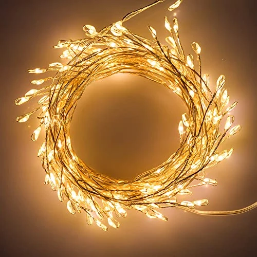 Twinkle Club 200LED 20FT Indoor String Lights Firecracker Lights, Waterproof, Plug In String Lights For Christmas Wedding Party Bedroom, Warm White 3 Twinkle Club 200LED 20FT Indoor String Lights Firecracker Lights, Waterproof, Plug In String Lights For Christmas Wedding Party Bedroom, Warm White