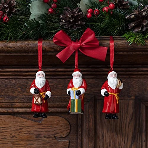 Villeroy & Boch Nostalgic Ornaments Santa Claus Set Of 3, 8x3,5cm, White 6 Villeroy & Boch Nostalgic Ornaments Santa Claus Set Of 3, 8x3,5cm, White - Image 4