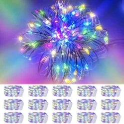 15 Packs 20 Led Purple Fairy Lights Battery Operated 6.6ft Silver String Lights Waterproof Firefly Starry Light For DIY Table Centerpieces Wedding Halloween Christmas Party Decor -National Tree Company Sale Shop 515nLJB1VL. AC
