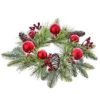 TenWaterloo 12 Inches Mixed Pine Christmas Candle Ring With Frosted Accents, Faux Berries Pine Cones And Red Ball Ornaments, Artificial Pine -National Tree Company Sale Shop 516Le4yy0hL