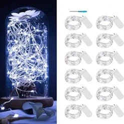 32 Pcs 10ft 30 LED Fairy Lights Battery Operated Waterproof Copper Wire Mini String Lights Firefly Starry Moon Lights For Jars DIY Gifts Wedding Party Bedroom Patio Decorations Christmas(Warm White) -National Tree Company Sale Shop 516c qLreBL. AC