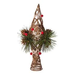 Kurt Adler 11-Inch Natural Star With Pinecones Treetop -National Tree Company Sale Shop 5170XfjVL3L