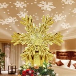 LIKYUU Christmas Tree Topper,Gold Christmas Tree Topper Lighted With LED Rotating Snowflake Projector Lights 3D Lighted Ornaments Festival Lights Christmas Tree Decorations 16 LIKYUU Christmas Tree Topper,Gold Christmas Tree Topper Lighted With LED Rotating Snowflake Projector Lights 3D Lighted Ornaments Festival Lights Christmas Tree Decorations -National Tree Company Sale Shop 517aQq3qZuL. AC