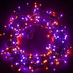 FUNPENY 300 LED Indoor String Lights, 100 FT Plug In Waterproof String Lights With 8 Modes For Halloween Thanksgiving Christmas Garden Decoration, Indoor And Outdoor Decorations (Purple-Orange) -National Tree Company Sale Shop 517xdONd36L