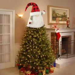 Gnome Christmas Tree Topper, 27.5 Inch Large Swedish Tomte Gnome Christmas Tree Ornament, Santa Gnomes Plush Scandinavian Christmas Decorations, Christmas Holiday Home Decor With Plaid Hat -National Tree Company Sale Shop 518I2xKqpcL