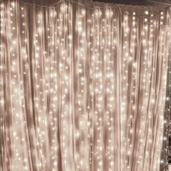 Twinkle Star 300 LED Window Curtain String Light Wedding Party Home Garden Bedroom Outdoor Indoor Wall Decorations, Warm White -National Tree Company Sale Shop 518R6vEnOCL. AC