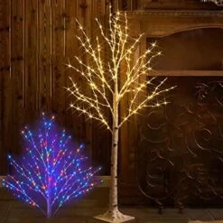 Fudios Lighted Birch Trees 5FT 255 LED Fairy Lights, Lit Artificial Twig Tree With Colorful And Warm White Lights Plug In For Home Christmas Wedding Party Decor Indoor Outdoor -National Tree Company Sale Shop 518UbeWQabL. AC