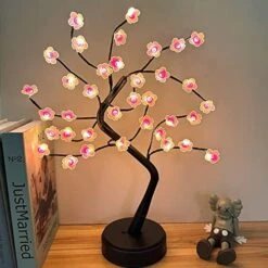 AVEVA Cherry Blossom Tree Lamp,LED Twinkling Tree,USB Plug-Battery Lighted Tree,Cute Decorations For Bedroom Home Christmas Party,Room Decor Tree Lamp -National Tree Company Sale Shop 518ZRApBcL. AC
