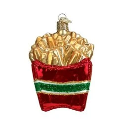 Old World Christmas Ornaments: Ballpark Foods Glass Blown Ornaments For Christmas Tree, French Fries