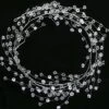 Jishi 20 FT Ice Wire Clear Garland, Christmas Diamond Ice Ornament Garland Christmas Tree Decorations, Acrylic Plastic Crystal Diamond Jewel Bead String Branch Garland Strands For DIY Wreath Crafts