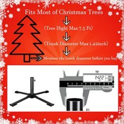 Artificial Christmas Tree Stand, Fake Christmas Tree Base For 4Ft To 7.5Ft Christmas Tree, Fits 1-1.42 Inch Tree Pole, Black 10 Artificial Christmas Tree Stand, Fake Christmas Tree Base For 4Ft To 7.5Ft Christmas Tree, Fits 1-1.42 Inch Tree Pole, Black -National Tree Company Sale Shop 519KYN8ntYL