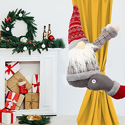 Kilrygh Gnome Tree Topper,Gnome Christmas Tree Topper,Gnome Christmas Decorations,Funny Christmas Tree Topper Gnome,Hand Made Christmas Decorations Holiday Home Decor,Also Be Used As Curtain Tie(Red) 5 Kilrygh Gnome Tree Topper,Gnome Christmas Tree Topper,Gnome Christmas Decorations,Funny Christmas Tree Topper Gnome,Hand Made Christmas Decorations Holiday Home Decor,Also Be Used As Curtain Tie(Red) - Image 3