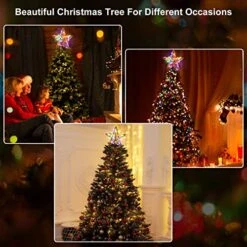 Star Tree Toppers Christmas Decorations Indoor Natural Brown Rattan Star Christmas Tree Topper Lighted Rustic Rattan Star Rustic Rattan Treetop Holiday Xmas Party Decorations (Coloured Light) -National Tree Company Sale Shop 519Ryf3dZSL