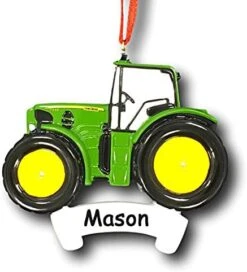 Personalized John Deere Tractor Resin Christmas Ornament - Officially Licensed - Custom Name