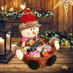 Keep Sunday Halloween Christmas Cute Candy Storage Basket Halloween Easter Decoration Cookie Cake Storage Decoration Holiday Table Desk Decor Gift (C, One Size) -National Tree Company Sale Shop 519YC4E2hBL