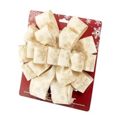 Christmas Tree Topper,44X12 Inch Artificial Xmas Tree Topper Bow Flower Decor With Glitter Snowflakes Print, Suitable For Wedding, Birthday Party, Thanksgiving Christmas Decoration(Gold) -National Tree Company Sale Shop 519fjoUleiL