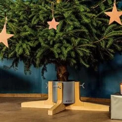 Tree Nest Christmas Tree Stand Base For 10ft Real Tree Sliver Christmas Tree Holder Stable For Xmas Decoration Rustic (Silver,Large) -National Tree Company Sale Shop 51AIFDCQpML. AC